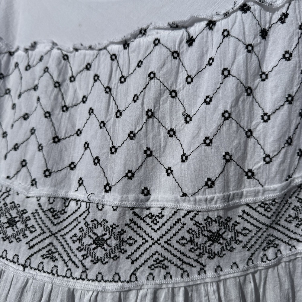Apostrophe Lined A Line Skirt Sz 6 Cotton Cottage-core Romantic Midi Side Zip - Picture 8 of 14